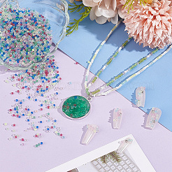 9000Pcs 9 Colors Luminous Glow in the Dark Glass Beads&nbsp;GLAA-PH0003-23
