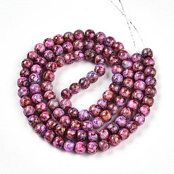 Baking Paint Glass Beads Strands&nbsp;DGLA-N003-8mm-B03