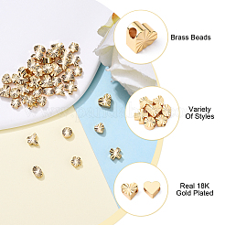 56Pcs 7 Styles Brass Beads&nbsp;KK-YW0003-13