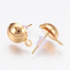 Iron Stud Earring Findings&nbsp;IFIN-F136-6mm-08G