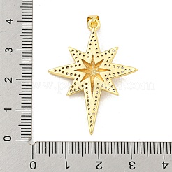 Rack Plating Brass Micro Pave Clear Cubic Zirconia Pendants&nbsp;KK-K341-72G