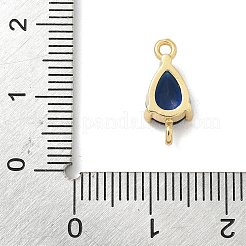 Brass Pave Cubic Zirconia Connector Charms&nbsp;KK-Z120-31G-04