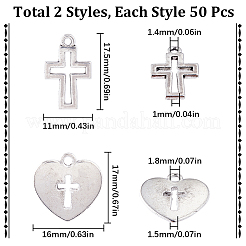 100Pcs 2 Styles Tibetan Style Alloy Pendants&nbsp;FIND-SC0006-65