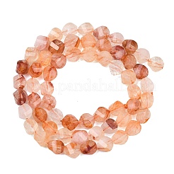 Natural Hematoid Quartz/Ferruginous Quartz Beads Strands&nbsp;G-P611-C32-01