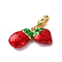 Brass Enamel European Dangle Charms&nbsp;KK-C119-03G