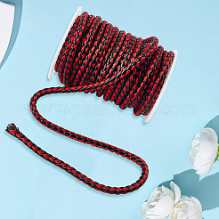 10M Round Braided PU Leather Cord&nbsp;LC-GF0001-13A