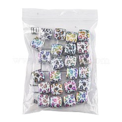 30Pcs UV Plating Opaque Acrylic Beads&nbsp;OACR-FS0002-56