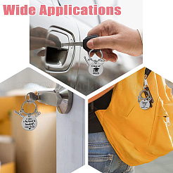 5Pcs 5 Style Class of 2023 Graduation Gifts Stainless Steel Keychain&nbsp;KEYC-FH0001-32B