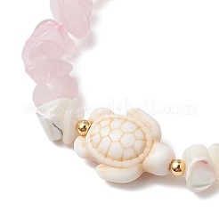 4Pcs Natural Gemstone Chip Braided Bead Bracelets&nbsp;BJEW-JB11540-01