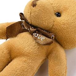 PP Cotton Mini Animal Plush Toys Bear Pendant Decoration&nbsp;HJEW-C002-03A