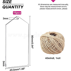 Transparent Acrylic Big Pendants&nbsp;TACR-BC0001-10