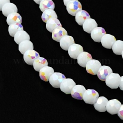 Electroplated Glass Beads Strands&nbsp;EGLA-P055-01A-AB03