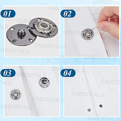 10Pairs Alloy Snap Buttons&nbsp;FIND-CY0001-53B