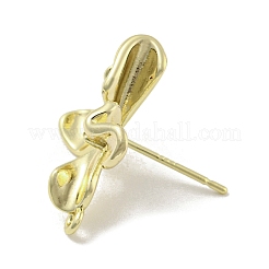 Brass Cubic Zirconia Ear Studs Findings&nbsp;KK-R154-03G