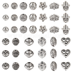 120Pcs 12 Styles Tibetan Style Alloy Beads&nbsp;FIND-TA0002-75