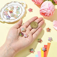 18Pcs 18 Colors Printed Resin Beads&nbsp;RESI-CJ0004-64