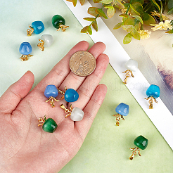 16Pcs 4 Colors Cat Eye Pendants&nbsp;CE-OC0001-01