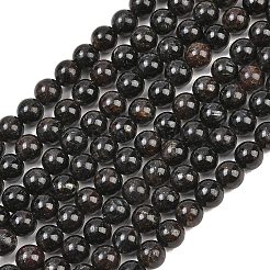 Natural Glaucophane Beads Strands&nbsp;G-F836-A01-6mm