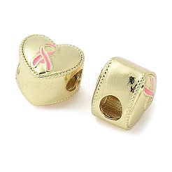 Brass Enamel European Beads&nbsp;KK-K298-04C-G