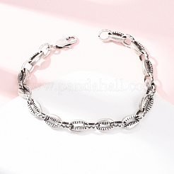 304 Stainless Steel Link Chain Bracelets for Women Men&nbsp;BJEW-C148-06AS