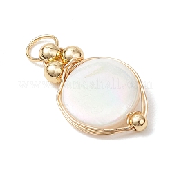 Natural White Shell Pendants&nbsp;PALLOY-JF04839
