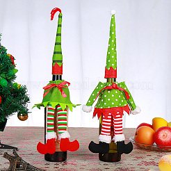 4 Sets 2 Style Christmas Wine Bottle Cover Pleuche Decoration&nbsp;AJEW-GF0007-18