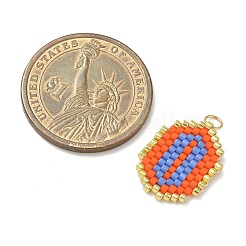 Beaded Number 0 Charms&nbsp;PALLOY-MZ00907-01