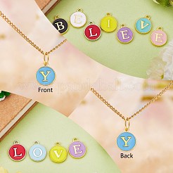 120Pcs 12 Colors Golden Plated Alloy Charms&nbsp;ENAM-SZ0001-64Y