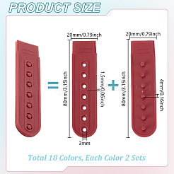36Pcs 18 Colors Plastic Snapback Strap with 7 Holes&nbsp;FIND-GA0007-34