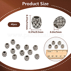 40Pcs Alloy European Beads&nbsp;PALLOY-SP0001-04