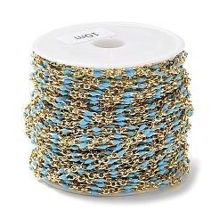 Enamel Oval Link Chains&nbsp;CHC-K014-10G-03