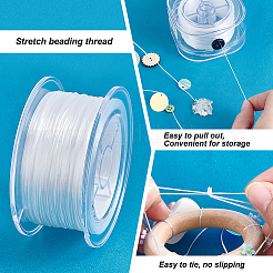 Flat Elastic Crystal String&nbsp;EW-WH0016-02C-01