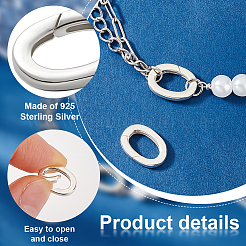 2Pcs Sterling Silver Spring Gate Rings&nbsp;STER-PH0002-27