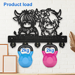 Wood & Iron Wall Mounted Hangers&nbsp;HJEW-WH0055-217