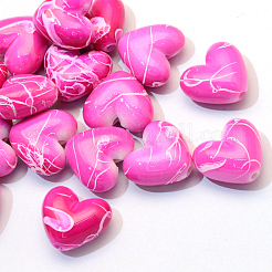 Spray Painted Drawbench Acrylic Beads&nbsp;X-ACRP-S665-M