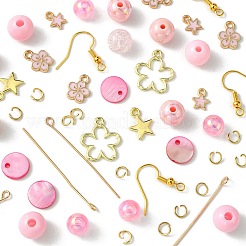 DIY Round Acrylic & Alloy Dangle Earring Making Kit&nbsp;DIY-FS0006-30