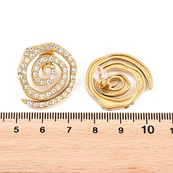 Vortex Spiral 304 Stainless Steel Stud Earrings for Women&nbsp;EJEW-F406-02A-G01
