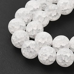 Frosted Crackle Glass Beads&nbsp;CCG-10D-37