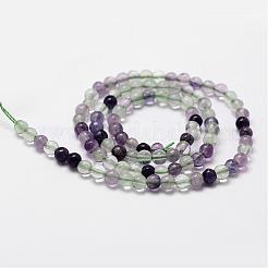Natural Fluorite Bead Strands&nbsp;G-D840-56-4mm-AB
