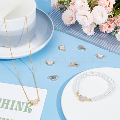 8Pcs 2 Styles Brass Connector Charms&nbsp;KK-BBC0007-99