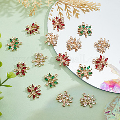 18Pcs 3 Colors Brass Micro Pave Cubic Zirconia Pendants&nbsp;KK-DC0001-25