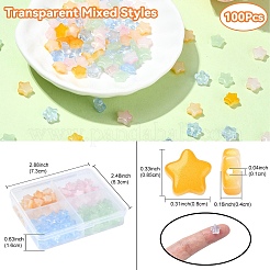 100Pcs 4 Colors Imitation Jade Glass Beads&nbsp;GLAA-YW0003-64