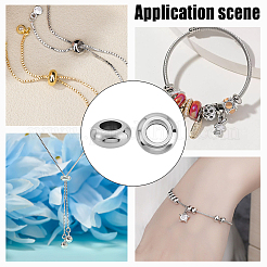 60Pcs 304 Stainless Steel European Beads&nbsp;STAS-UN0064-19