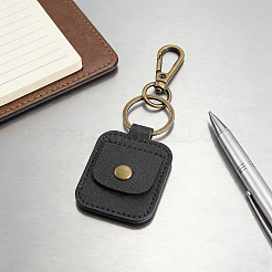 Rectangle PU Leather Ring Holder Pendant Decoration&nbsp;AJEW-CP0011-03
