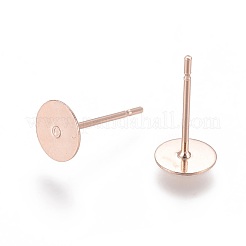 304 Stainless Steel Stud Earring Findings&nbsp;STAS-H436-24RG-6mm
