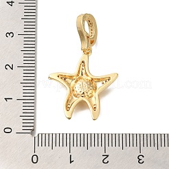 Brass Micro Pave Cubic Zirconia European Dangle Pendant Bails&nbsp;KK-K388-52G