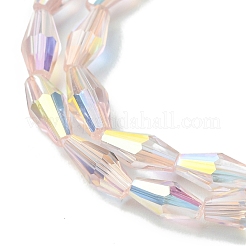 Transparent Electroplate Glass Beads Strands&nbsp;GLAA-K064-05A-AB02