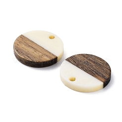Opaque Resin & Walnut Wood Pendants&nbsp;RESI-XCP0002-13