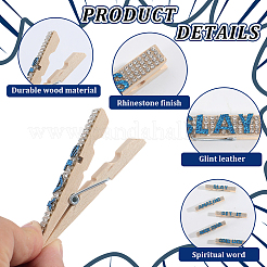 30Pcs 5 Styles Cheerleading Rhinestone Spirit Clips&nbsp;AJEW-SP0002-58A