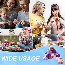 12 Skeins 4 Colors 4-Ply 59.7%Polyester & 40.3%Acrylic Fiber Yarn for Tufting Gun Rugs&nbsp;OCOR-FS0001-07E